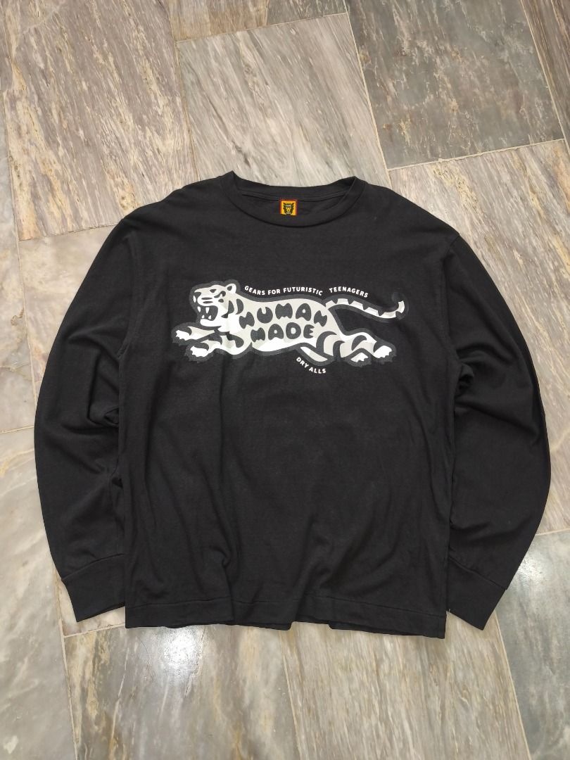 Human Made Tiger L/S T-Shirt (Category: Tshirts & Polo Shirts ) located in Lucena. Submitted by 0174.archive (Listing ID 1466683864, Image 1). Description: very good used condition no flaws cut size & wash tag / care tag but this is legit 100% Actual Measurements (inches) Chest (pit to pit): 21.5 Length: 27 Shoulder:21 Sleeve:24.5 Message before buying if you have question Items are new / pre-loved / second hand used Manage your expectations Buy 