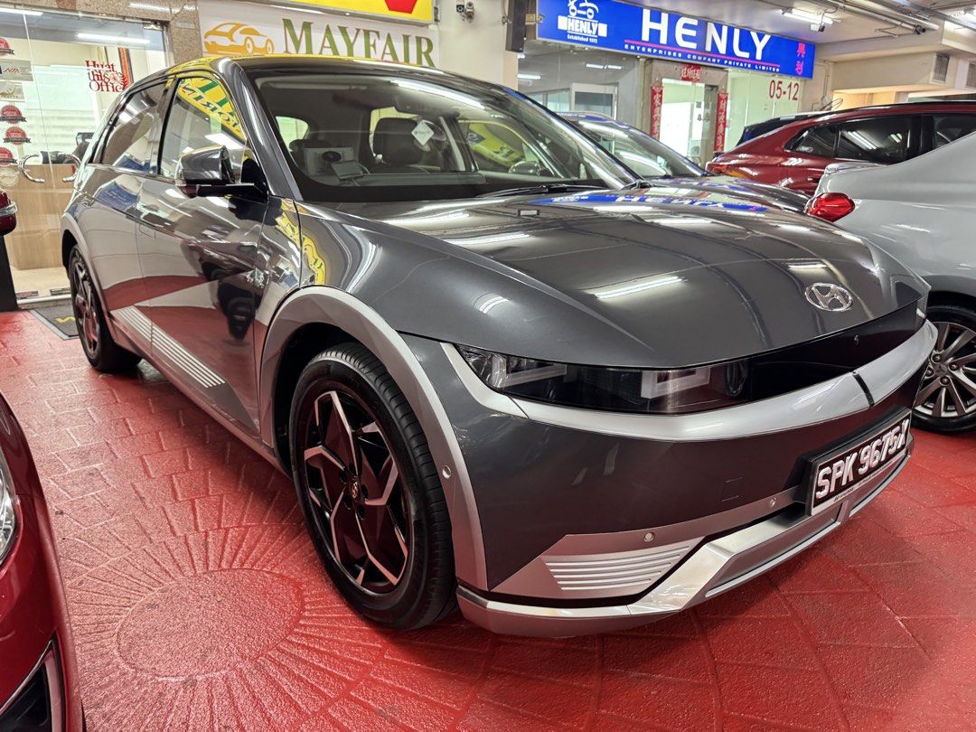 Hyundai Ioniq 5 Electric Prestige 58 kWh (A) (Category: Used Cars) located in Singapore. Submitted by motoringmayfair (Listing ID 1466600823, Image 1). Description: 1 owner unit. Reasonable mileage done at 50,300km. 5 years agent unlimited mileage warranty. EV battery warranty 10 years/10 years free servicing or 160,000km. Trade in and bank loan available. Must view the car to appreciate. Call Wong at 9853six3six9 to enquire. .