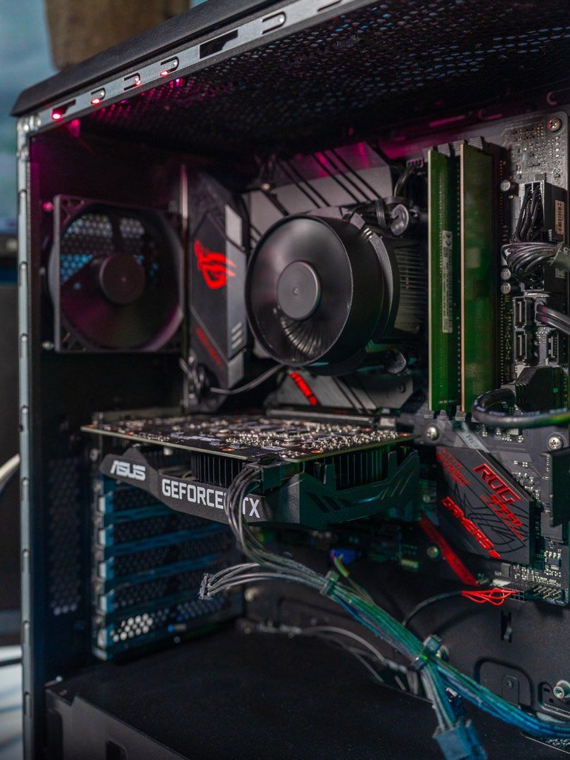 i5-10400F / GTX 1650 SUPER / 750GB STORAGE / 16GB RAM RGB Gaming PC Desktop PC (Category: Desktops) located in Singapore. Submitted by clankertechx (Listing ID 1466747672, Image 2). Description: ‼️Real photos, unlike other sellers who use AI‼️ Upgraded ASUS ROG Strix Prebuilt (8GB to 16GB RAM!) ✅Available!✅ 📦$15 Delivery PROMO❗️(9-12th OCT only) 🧰 3 days warranty (Standard with all PCs) 🖥️ Overall condition: Very Good 8.5/10✨ 🤝 TRADE-IN AVAIL