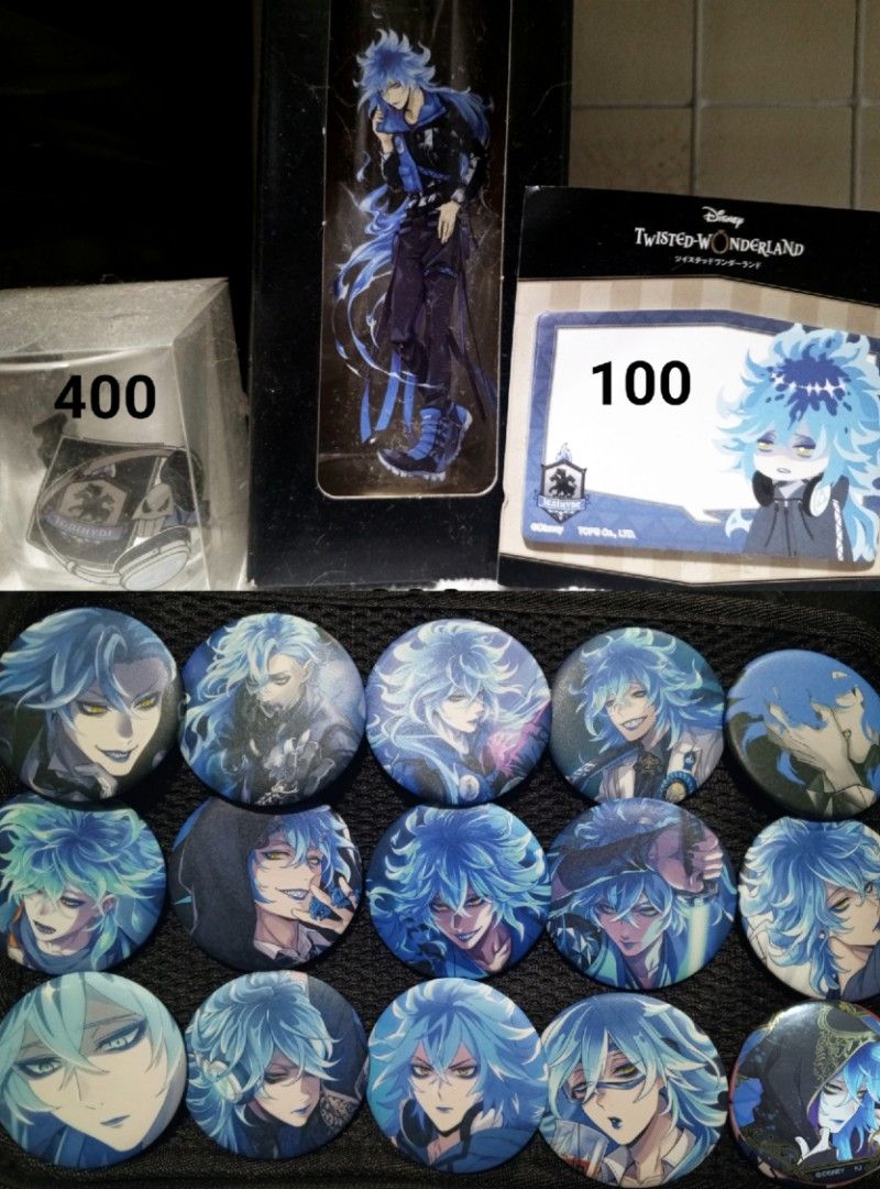 Idia shroud TAKE ALL BUNDLE merch twisted wonderland (Category: Action & Battle Toys) located in Makati City. Submitted by marcie_i (Listing ID 1466698390, Image 2). Description: idia shroud take all bundle, everything you see in the pic only for 3500 will add freebie pins as well mop: gcash.