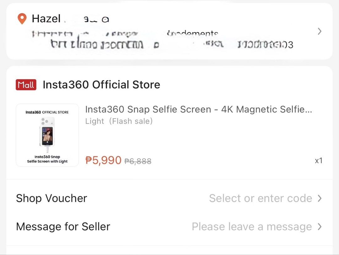 Insta360 Snap Selfie Screen with Light (Category: Other Gadgets) located in Makati City. Submitted by cleverandthriftybyhm (Listing ID 1466758583, Image 3). Description: RFS: got a cam, hindi naman nagagamit..