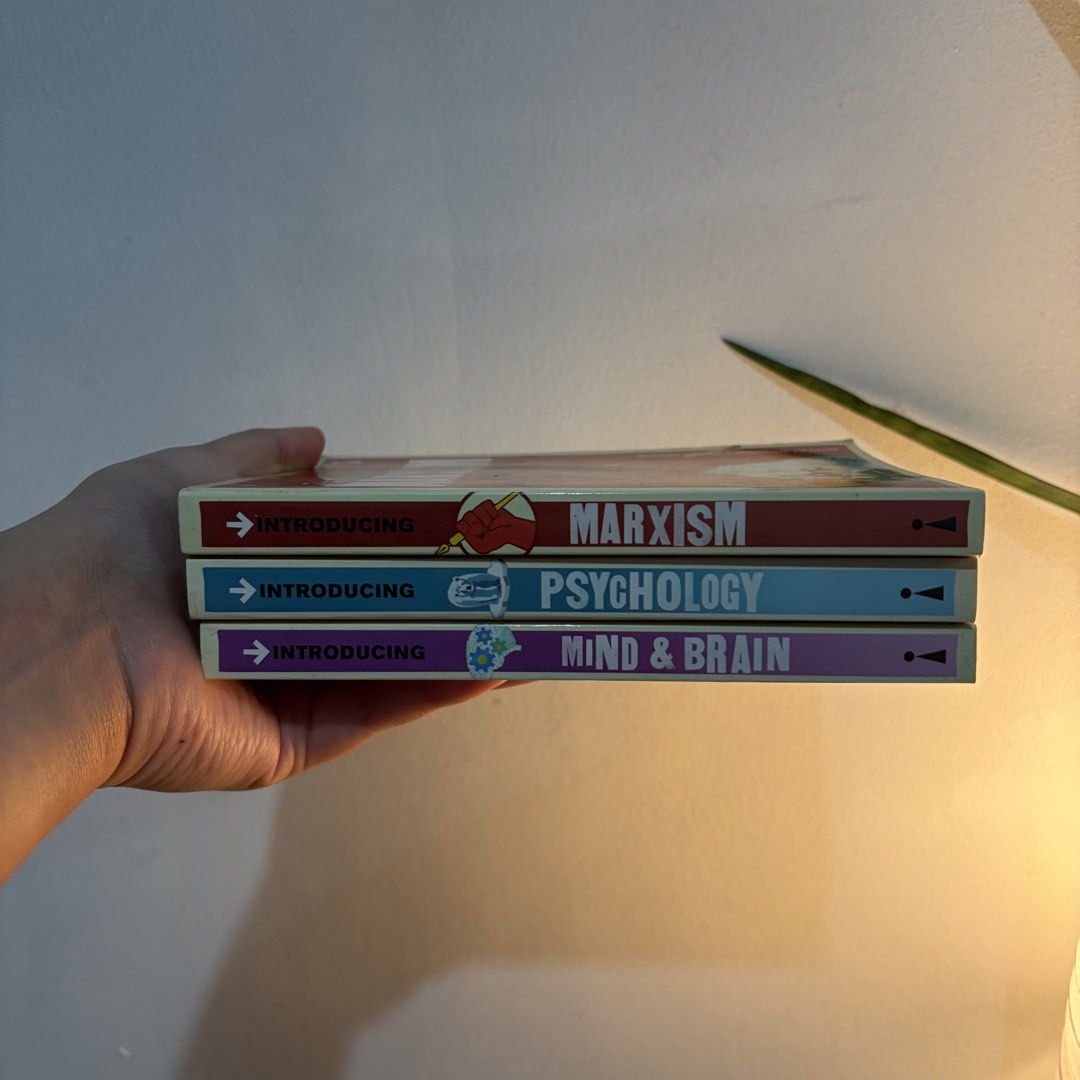 Introducing Graphic Guides Bundle: Marxism, Psychology, Mind & Brain (Category: Textbooks) located in Manila. Submitted by ajdeclutter (Listing ID 1466670680, Image 3). Description: - Bundle of 3 graphic guides: Marxism, Psychology, and Mind & Brain - Format: Paperback with illustrated covers - Condition: Some yellowing and foxing on edges due to age, but spines are intact and text inside is completely clean and readable .