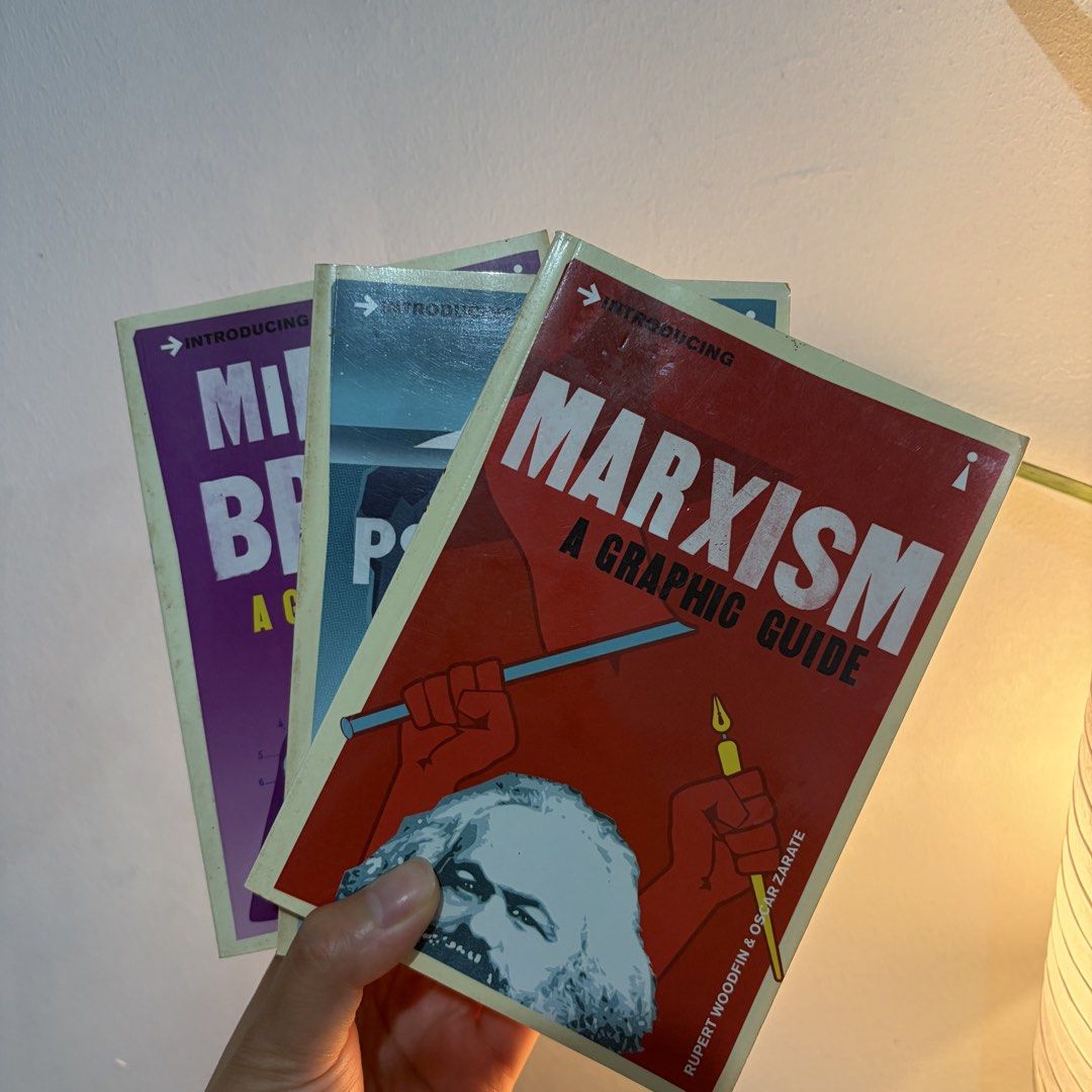 Introducing Graphic Guides Bundle: Marxism, Psychology, Mind & Brain (Category: Textbooks) located in Manila. Submitted by ajdeclutter (Listing ID 1466670680, Image 2). Description: - Bundle of 3 graphic guides: Marxism, Psychology, and Mind & Brain - Format: Paperback with illustrated covers - Condition: Some yellowing and foxing on edges due to age, but spines are intact and text inside is completely clean and readable .