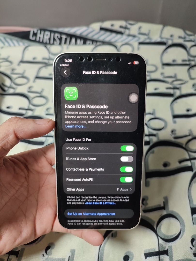 iPhone 12 128GB ! 🤍 (Category: iPhone 12 Series) located in Manila. Submitted by royalstorm_457cef (Listing ID 1466572424, Image 2). Description: Forsale only rush pass for addswap! iPHONE 12 128GB!🤍 rfs- hindi na nagagamit pang pict nalang no issue makinis pa wala din napalitan. inclusion: charger orig and case good condition true tone & face id working batt health 75% ( original not replaced ) no dents any sim will do camera malinaw front & b