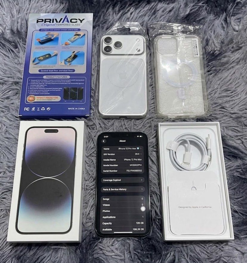 iPhone 12 Pro Max 128GB |SMART/TNT locked|Pacific Blue| 100% BH (Category: iPhone 12 Series) located in Manila. Submitted by items_by_sab (Listing ID 1466712986, Image 1). Description: 📲 iPhone 12 Pro Max |128GB| Pacific Blue 💙 Please read the details of the unit before messaging me,Thank you! DETAILS: • ZP/A variant ✨ • Smart locked • 128GB storage • 100% Battery Health 🔋 • NTC APPROVED • With Face ID • With True Tone • Presentable&Smooth Per