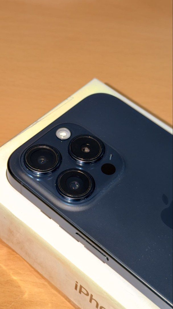 iPhone 15 Pro - 256gb - Openline/Factory Unlock (Category: iPhone 15 Series) located in Manila. Submitted by decluttersss (Listing ID 1466704316, Image 3). Description: Selling my iPhone 15 Pro 256gb - Blue Titanium - Price is still negotiable - 91% Battery health - Comes with original box and receipt - Original charger but manage your expectations since used na, but iningatan naman. Di lang maiwasan yung dumi syempre - Tempered glass since day 1