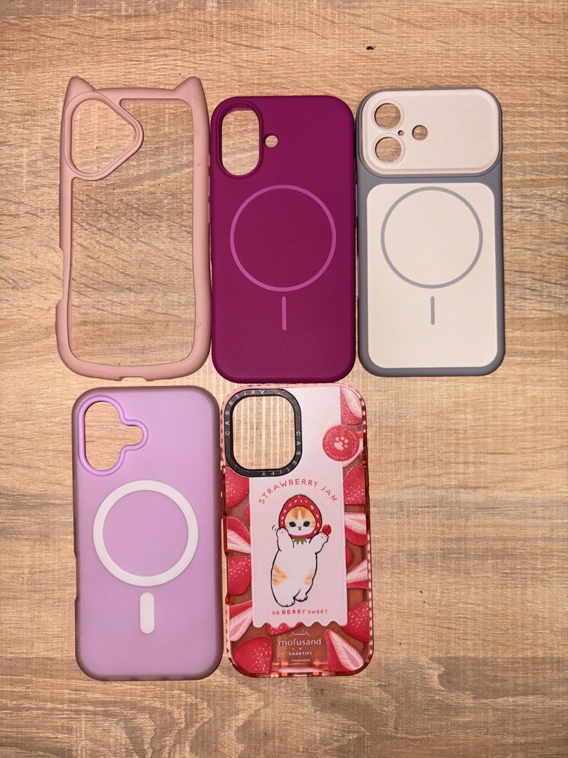 iPhone 16 pre-loved cases (Category: Cases & Sleeves) located in Marilao. Submitted by kayesev (Listing ID 1466694282, Image 1). Description: iPhone 16 Cases - take all for P400 Rfs: Upgraded phone Marilao, Bulacan Meetup or shipping.