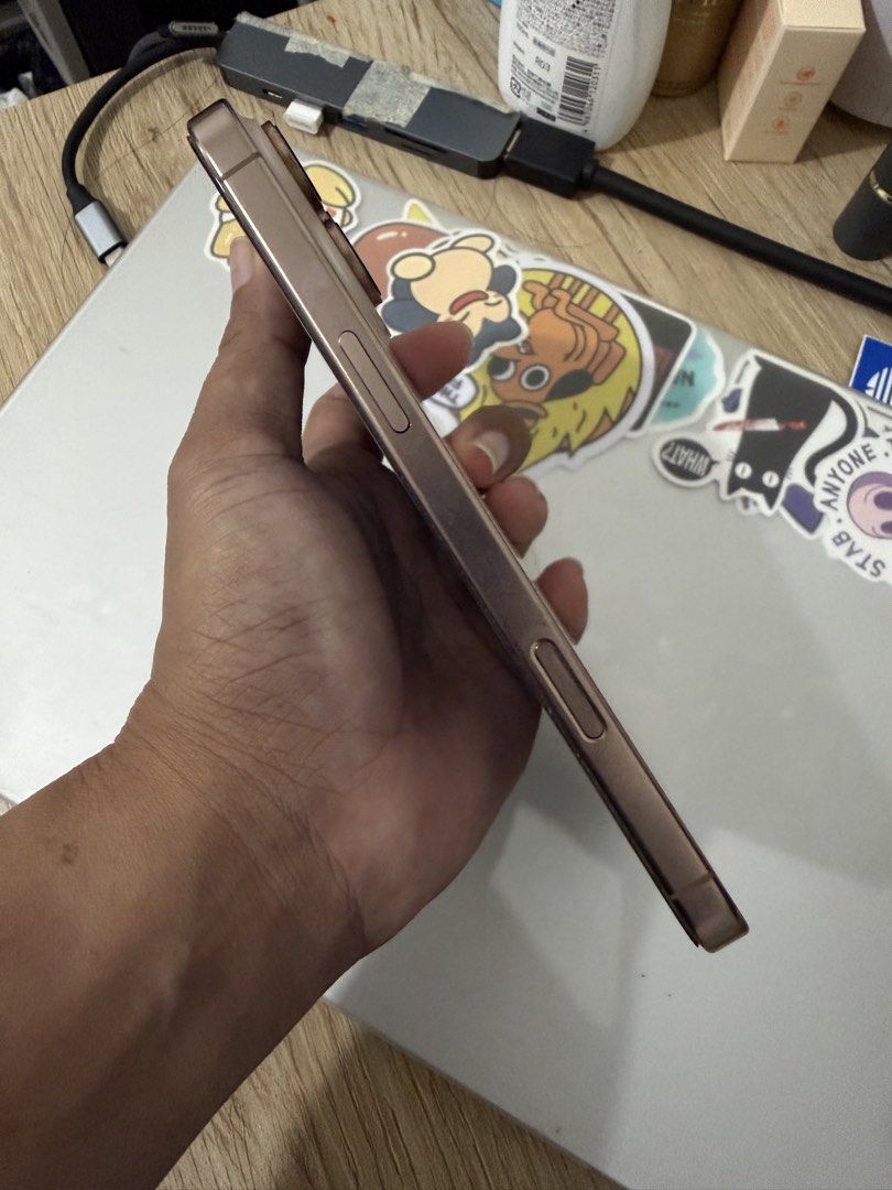 Iphone 16 Pro Max (Category: iPhone 16 Series) located in Lipa City. Submitted by andieyey_ (Listing ID 1466762761, Image 3). Description: Selling my preloved Iphone 16 Pro Max 512gb. 88% BH. Openline. Complete with box and cable. Free Original silicone & clear case. Location: Lipa, Batangas.