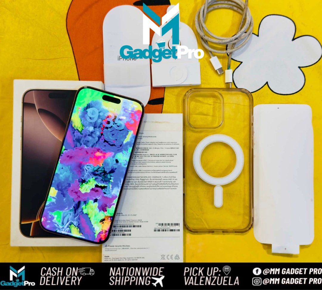 iPhone 16 ProMax 256gb Desert FU (Category: iPhone 16 Series) located in Valenzuela. Submitted by mmercado123 (Listing ID 1466732565, Image 2). Description: 🔥iPhone 16 PROMAX • 256gb Desert Titanium🔥 • NTC Approved • FU / Openline Any sim pwede • Condition - Good as new ⚙️ All original parts — No history of repair 🔋 90% Battery Health 📦 Complete Package ✅ Unlimited check and reset bago bayaran 📍 Location : Valenzuela 📝 I do buy and sell, so