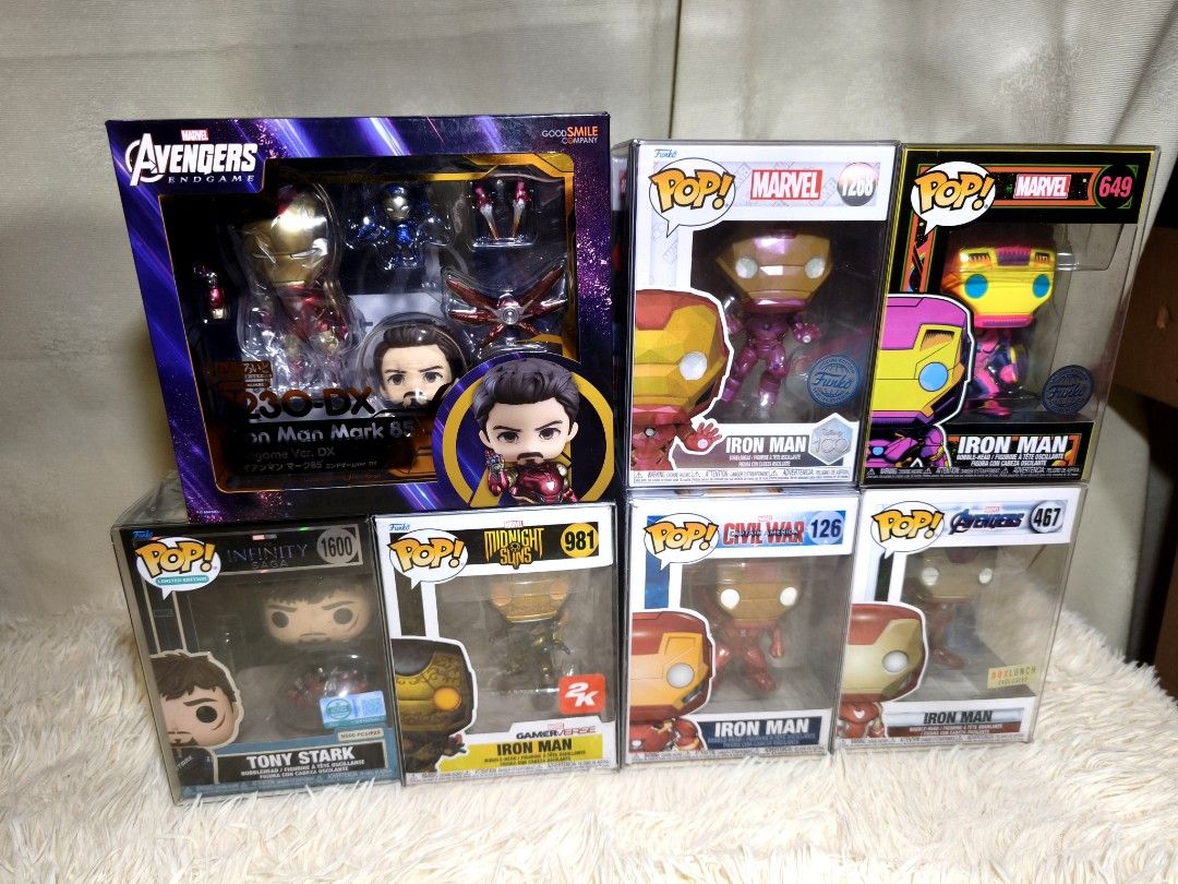 Ironman Funko Pop / Nendoroid (Category: Figurines & Statues) located in Manila. Submitted by daily.tipid (Listing ID 1466752063, Image 1). Description: Ironman Funko Pop / Nendoroid Nendoroid - 2,900 mib condition Tony Stark - 2,999 Ironman Gamerverse - 1,850 Ironman Disney - 999 Ironman Civil War - 999 Ironman #649 - 1,299 Ironman #467 - 1,199 LBC,jnt or Lalamove.
