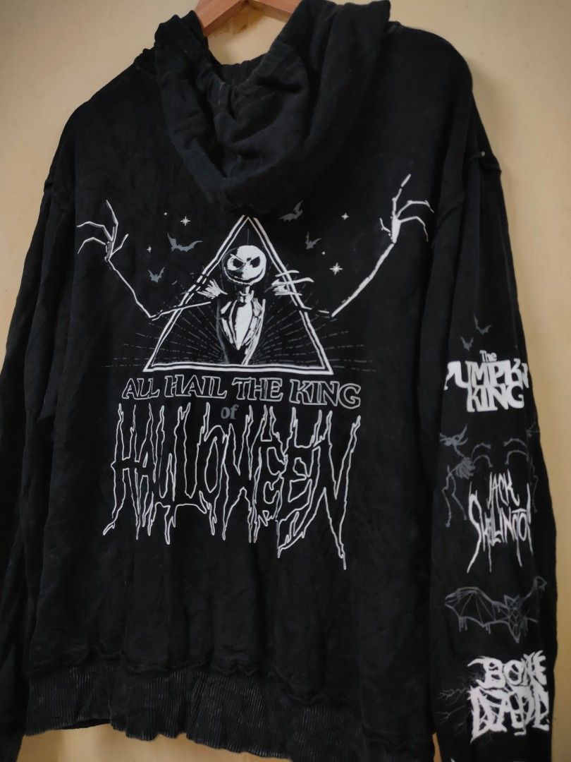 Jack Skellington Halloween (Category: Activewear) located in Cebu City. Submitted by richardvbaesa (Listing ID 1466692325, Image 2). Description: Jack Skellington Halloween Zip Front Hoodie Tim Burton's The Nightmare Before Christmas Size Large 650+sf❗.