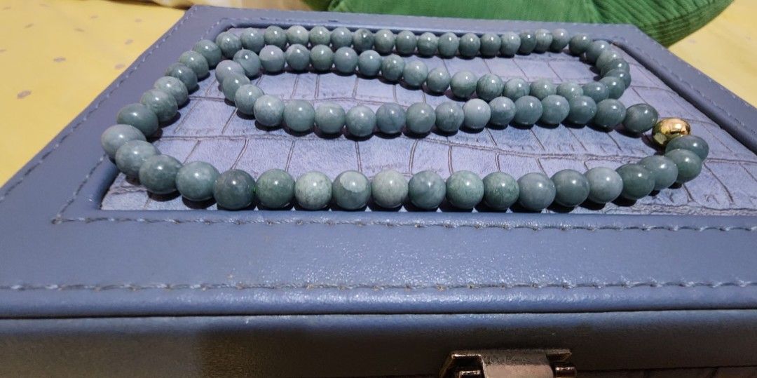 Jade necklace (Category: Necklaces) located in Cebu City. Submitted by rhea20ph (Listing ID 1466702530, Image 1). Description: brand new 18inch 6.5mm jade stone plus sf.