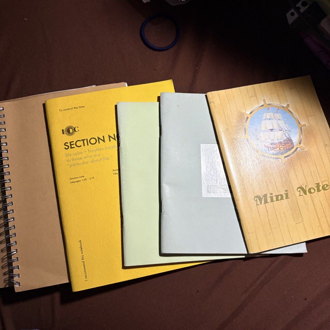 Japan notebooks & sketchbook (Category: Stationery & School Supplies) located in Manila. Submitted by wearly.fits (Listing ID 1466745848, Image 1). Description: 🇯🇵 JAPAN NOTEBOOK & SKETCHBOOK l 📚 6 pcs assorted notebooks / sketchbooks 🇯🇵 From Japan ✨ Assorted designs, sizes & styles (a5 and b5) 🎨 Perfect for journaling, drawing, notes, school & collection RETAIL 💰₱30 A5 | ₱50 B5 Bundle: ₱200 ONLY 📦 Selling as a bundle OR retail 📩 DM to c