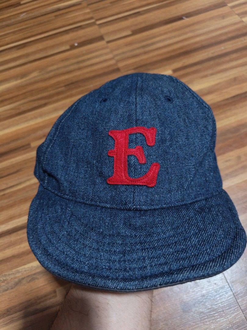 Japan Oldmans short brim hat indigo E patch leather strap amekaji wear work cap (Category: Caps & Hats) located in Taguig. Submitted by nextflip (Listing ID 1466730096, Image 2). Description: Japanese Vintage Style Denim Short Brim Mechanic Work Cap (Letter "E") excellent condition no issue fits most.