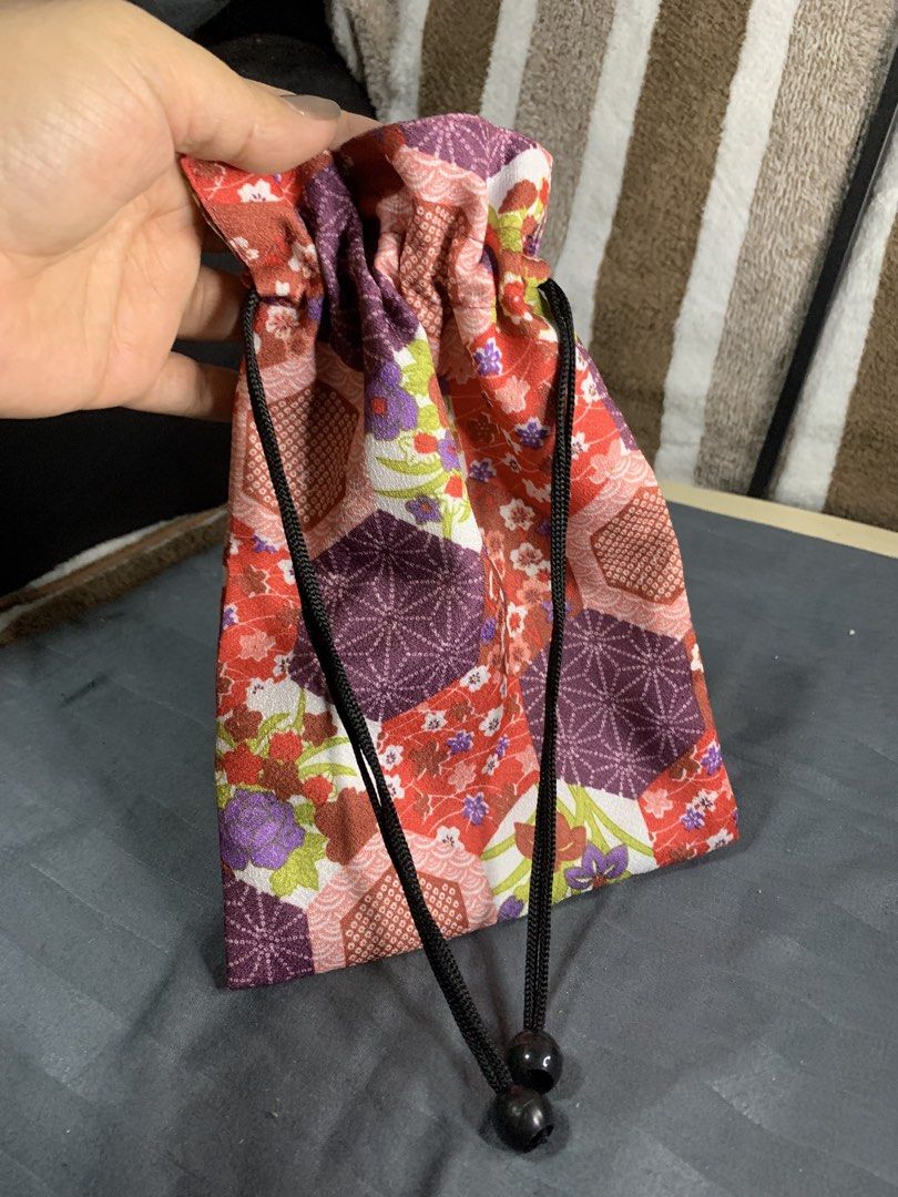 Japanese string pouch (Category: Purses & Pouches) located in Cabanatuan. Submitted by mjluxxejapan (Listing ID 1466574890, Image 1). Description: Fixed price approx 9”x6” bnew cond makapal tela . Matibay quality .