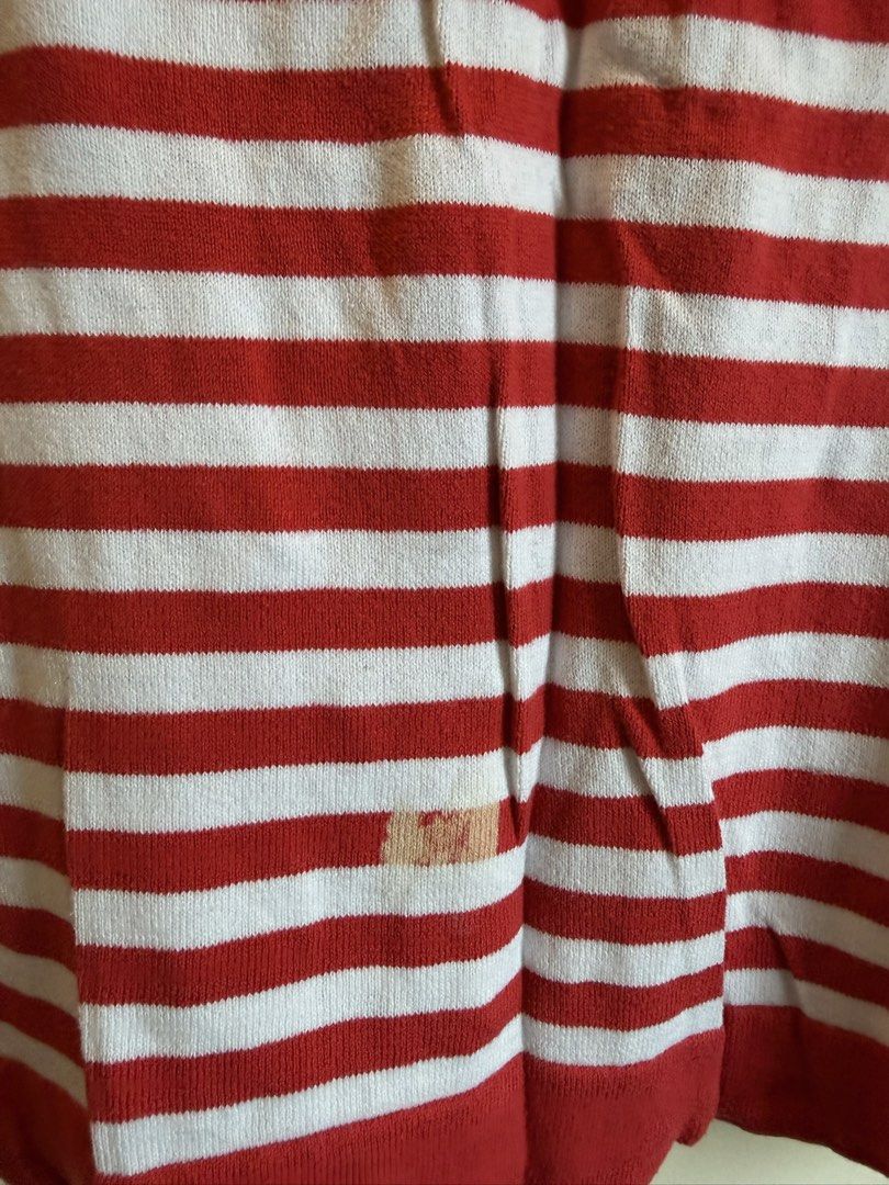 j.crew Red White Striped Sweater Size S (Category: Coats, Jackets and Outerwear) located in Quezon City. Submitted by bubspreloved (Listing ID 1466717953, Image 2). Description: - Brand/Style: J.Crew red and white striped sweater with a contrast dark blue ribbed collar - Details: Long sleeves, crew neck - Size: Small - Origin: Made in Cambodia.