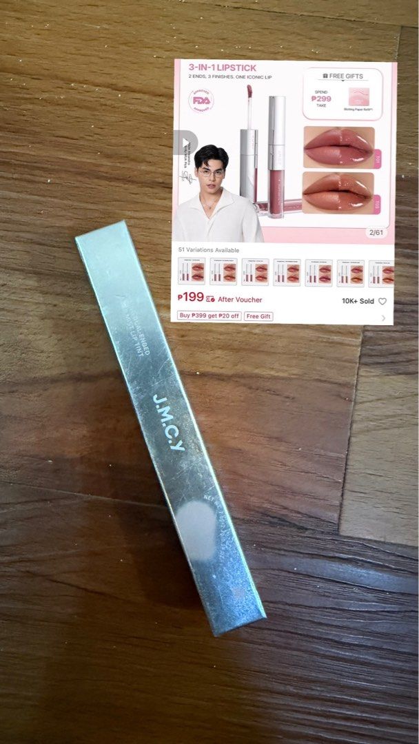 JMYC LIPPIE (Category: Makeup) located in Manila. Submitted by mamaansshop (Listing ID 1466644860, Image 1). Description: brand new sealed.
