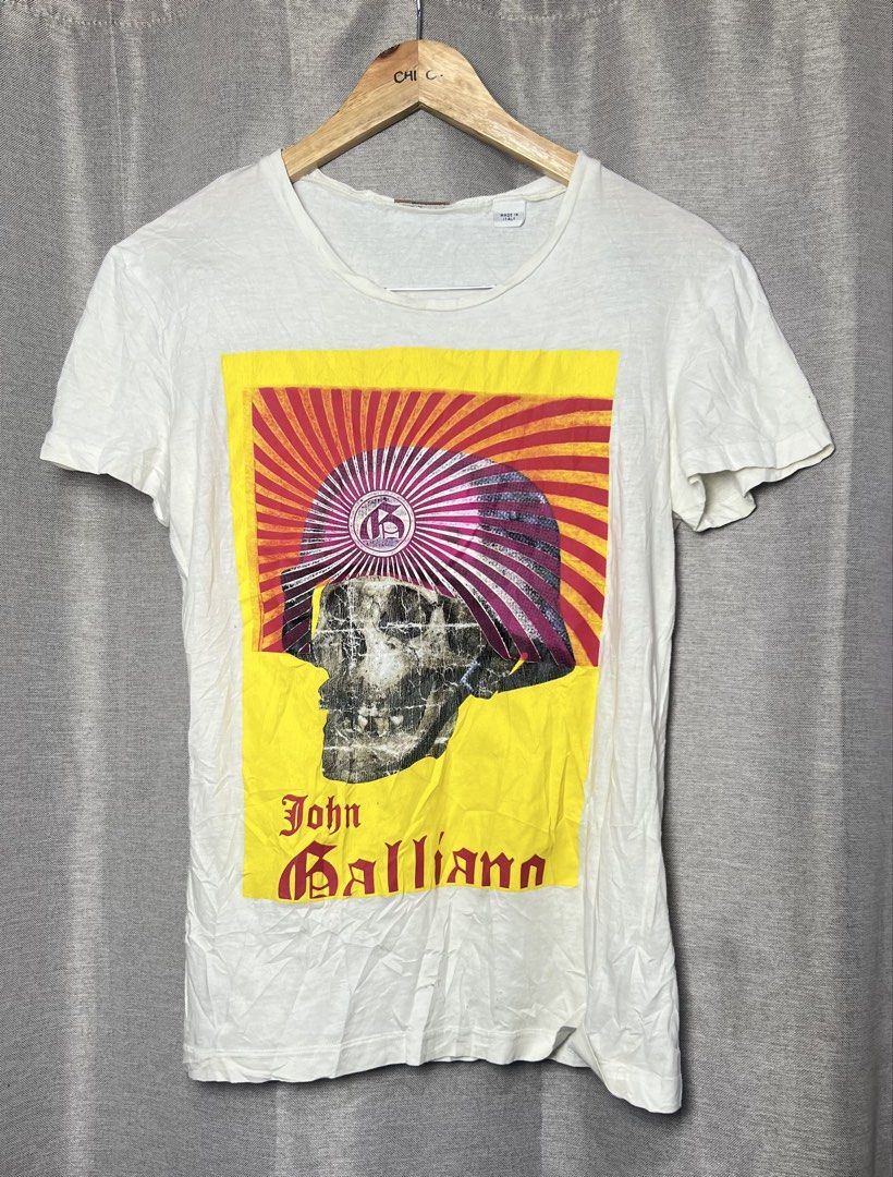 John Galliano skull tee womens (Category: Luxury Apparel) located in General Trias. Submitted by luxfinds2019 (Listing ID 1466650068, Image 1). Description: John galliano skulltee Medium womens 18by24.5 Good condition Mino pinhole Loc laguna Pm.