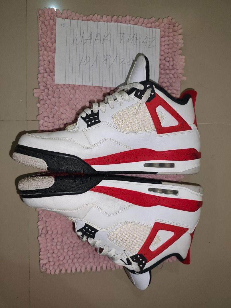 Jordan 4 Red Cement US12 (Category: Sneakers) located in Caloocan City. Submitted by zealforest.bec8c8 (Listing ID 1466582276, Image 3). Description: Used Jordan 4 Red Cement US 12 Price: Php 4000 Location: Bacoor, Cavite / Rosario, Pasig w/ box.