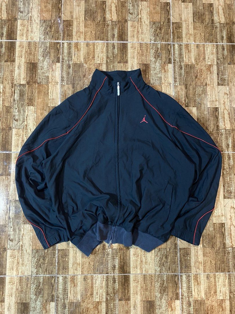 Jordan y2k jacket (Category: Coats, Jackets and Outerwear) located in Manila. Submitted by guud_findsph (Listing ID 1466714696, Image 1). Description: Warm up jacket from early 2000s Verygood to excellent condition Issue: faded bottom ribbings Size XL Dimes 26/29.