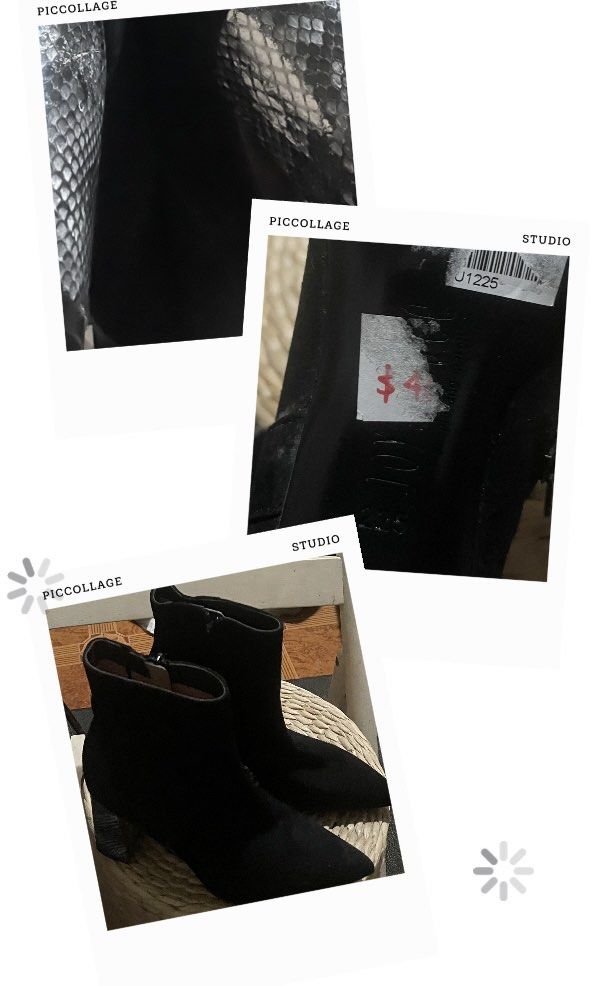 Joy and Peace Black Boots (Category: Boots) located in Batangas. Submitted by norskieshoppe (Listing ID 1466687910, Image 1). Description: sz 5.5 or 6 suede 3-4 inch heel.
