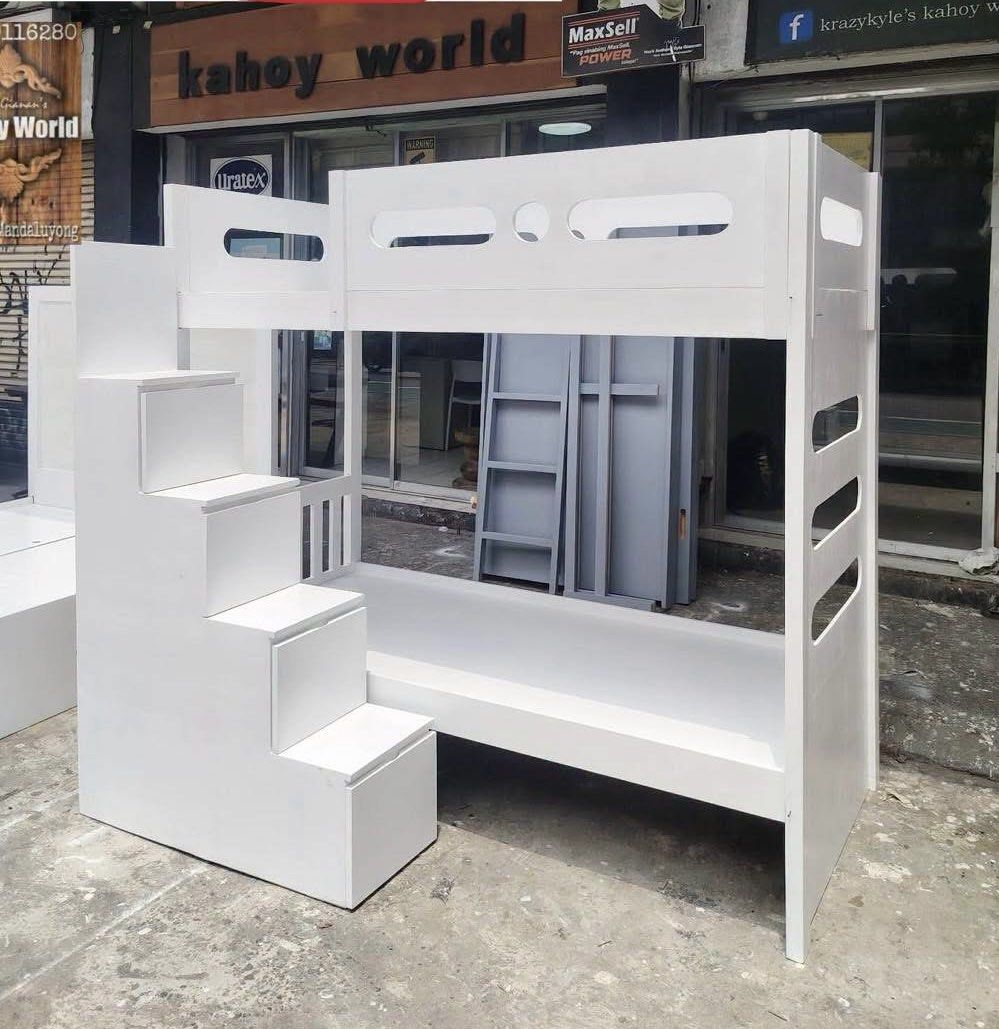 Kahoy World Double Deck (Category: Bed Frames & Mattresses) located in Manila. Submitted by paul_rivera04 (Listing ID 1466643268, Image 3). Description: Available in various colors and designs. Price may change depending on size and other features. For orders and inquiries, please send a direct message. .
