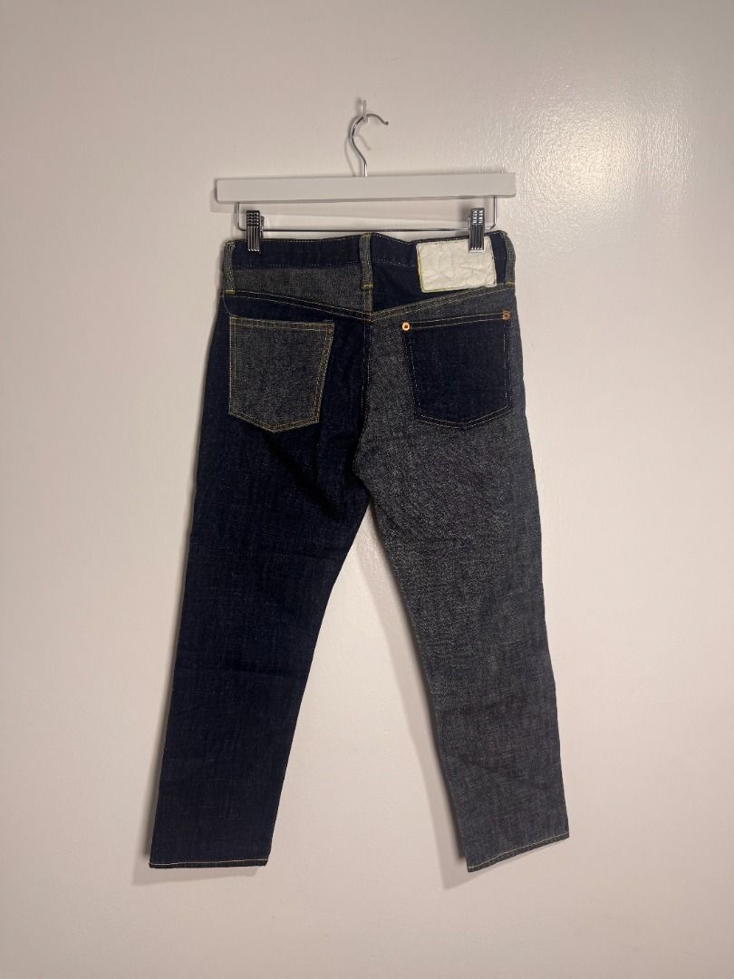 Kapital Two Tone Denim Jeans (Category: Jeans) located in Binan City. Submitted by thenocturneones (Listing ID 1466764957, Image 3). Description: Waist 28 in/71.1 cm Hip 16 in/40.6 cm Inseam / Length 22 in/55.9 cm Leg Opening 6 in/15.2 cm Front Rise 9 in/22.9 cm.