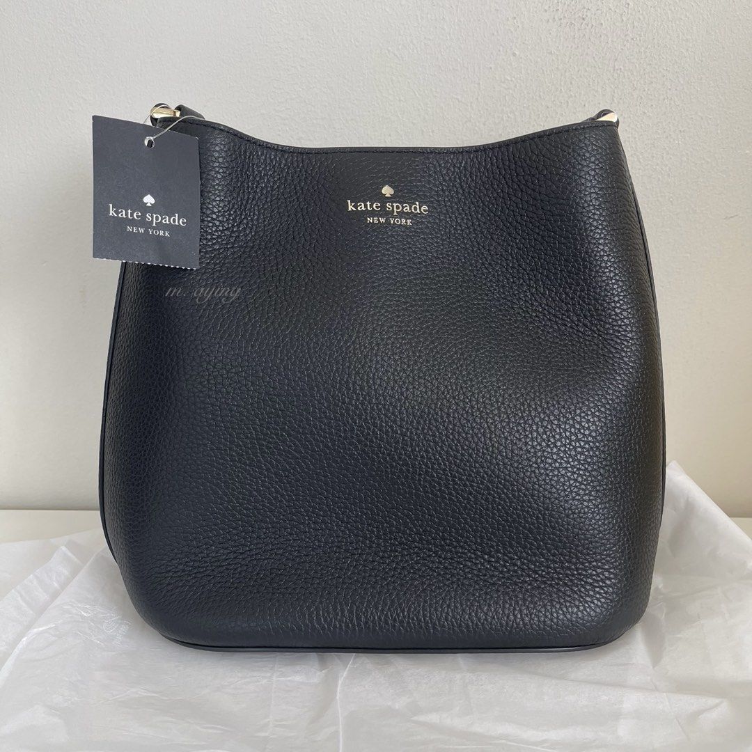 Kate Spade Julia 2-way Bucket Bag (Category: Shoulder Bags) located in Mandaluyong City. Submitted by momandbabystuffph (Listing ID 1466623807, Image 3). Description: 💯 authentic from 🇺🇸 Brand new Adjustable strap can be worn crossbody or over the shoulder Size: Medium Dimension: • Height: 9.2 inches • Bottom Width: 9.08 inches • Top Width: 8.24 inches • Depth/Length: 5.2 inches • Strap Drop: 11 5/8 inches at its shortest length • Material: Pe
