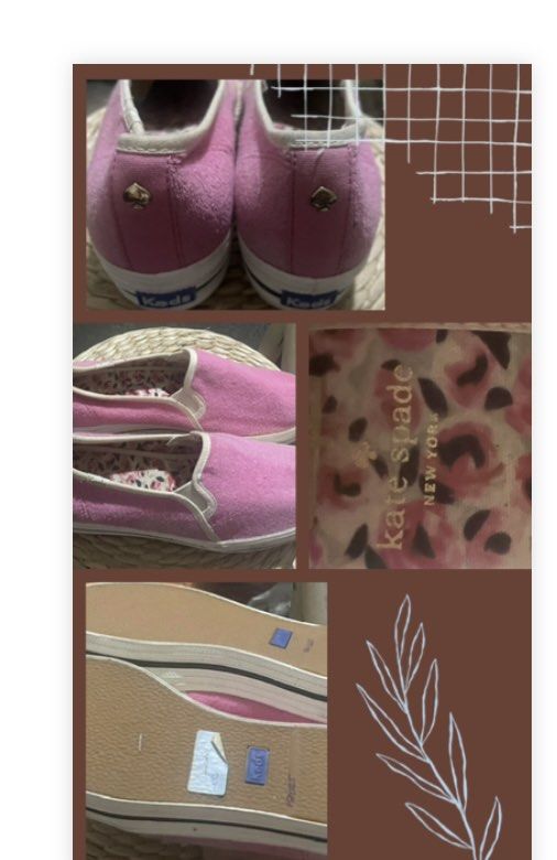 Kate Spade Keds Pink Slip On Canvas (Category: Sneakers) located in Batangas. Submitted by norskieshoppe (Listing ID 1466681104, Image 1). Description: sz 8.