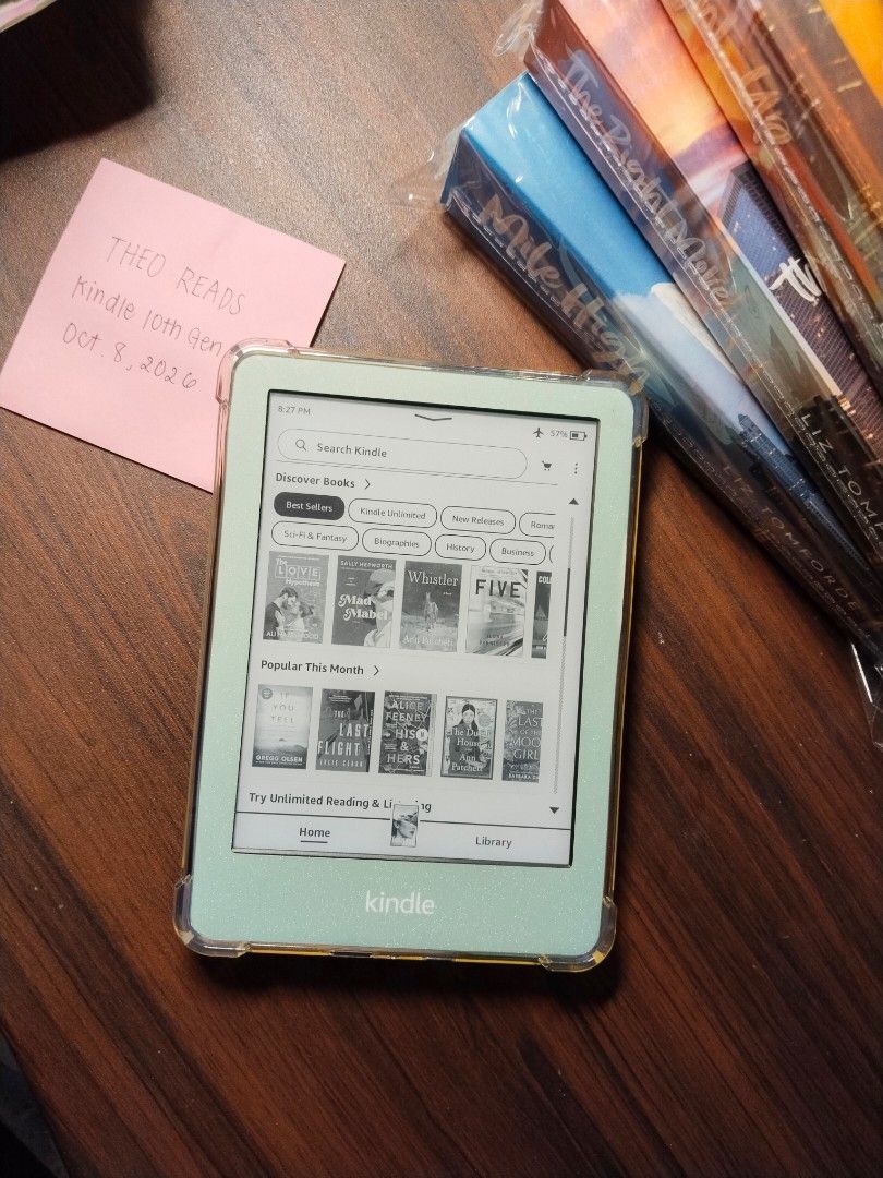KINDLE BASIC 2019 (Category: E-Readers) located in Manila. Submitted by theo.reads (Listing ID 1466651062, Image 2). Description: 🔖 KINDLE BASIC 2019 (8GB) 🏷️ 4,200 PHP (fixed) 🛵 (MOD): MEET UP or LALAMOVE (preferably) 🧾 (MOP): Gcash 📍 Makati City • RFS: Upgrading • Working well and has no scratches. It has a matcha tone skin, but originally it's color black 😅 • Cord and clear case included Any inquiries are welcome, just send me a DM. Than