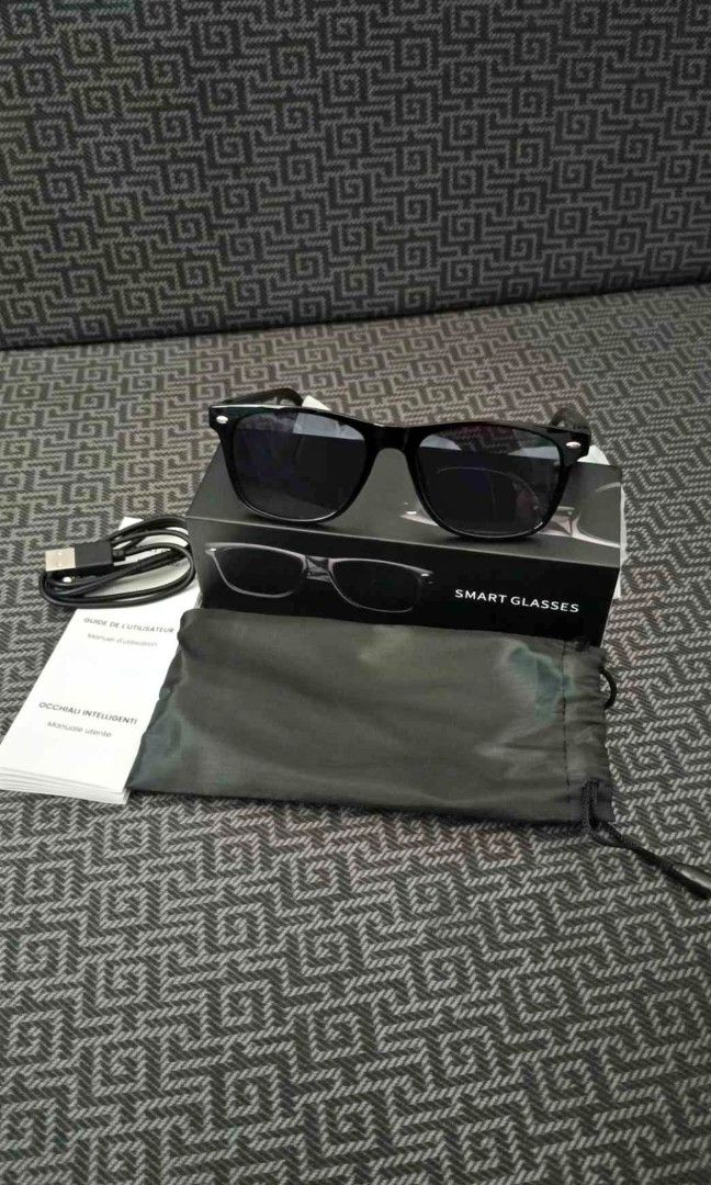 KiTBEEZ Smart Sunglasses (Category: Other Gadgets) located in Makati City. Submitted by maymay829 (Listing ID 1466600737, Image 2). Description: KiTBEEZ Smart Sunglasses AF-1 Bluetooth 5.0 Wireless Calling & Music Wearable Headset What’s included: • Kitbeez Bluetooth Sunglasses • Original charging cable • Original box/packaging Specifications • Model: KiTBEEZ AF-1 Smart Sunglasses • Connectivity: Bluetooth 5.0 (range around 12 meters / 40 feet) •