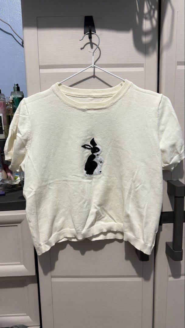 Knitted Bunny Semi Crop Top (Category: Shirts) located in Quezon City. Submitted by dinesaur (Listing ID 1466741322, Image 1). Description: Up to large.