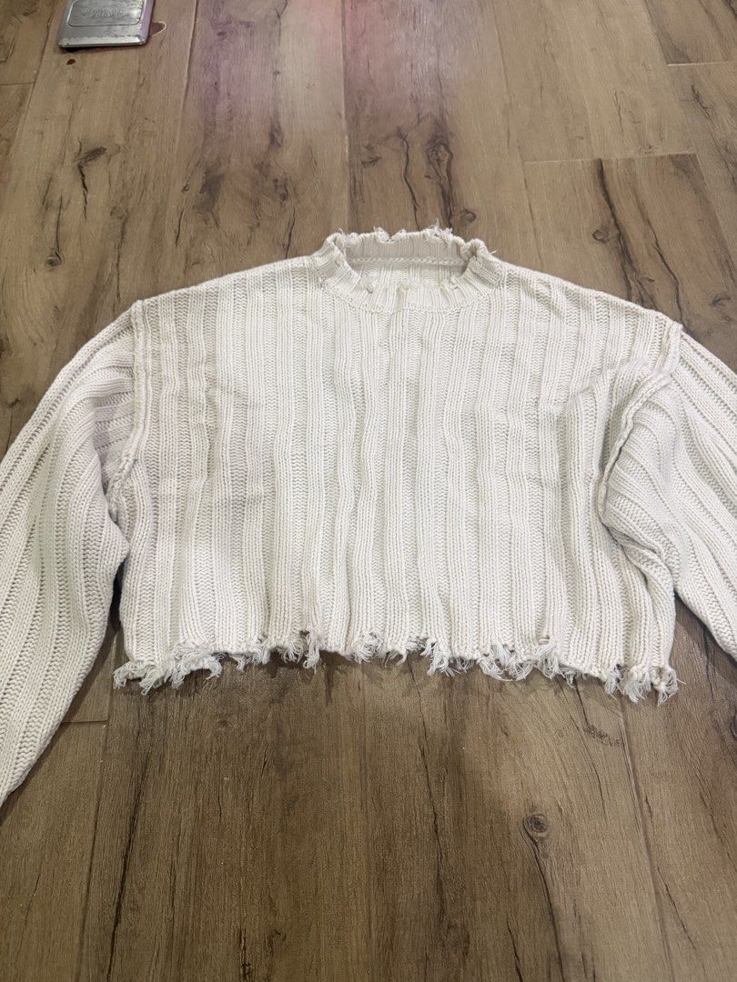 Knitted Hanging Sweater (Category: Coats, Jackets and Outerwear) located in Tagaytay City. Submitted by prelovedbytmj (Listing ID 1466625240, Image 1). Description: Knitted Hanging Sweater. Color Beige. Size Small Medium. Nice when worn.