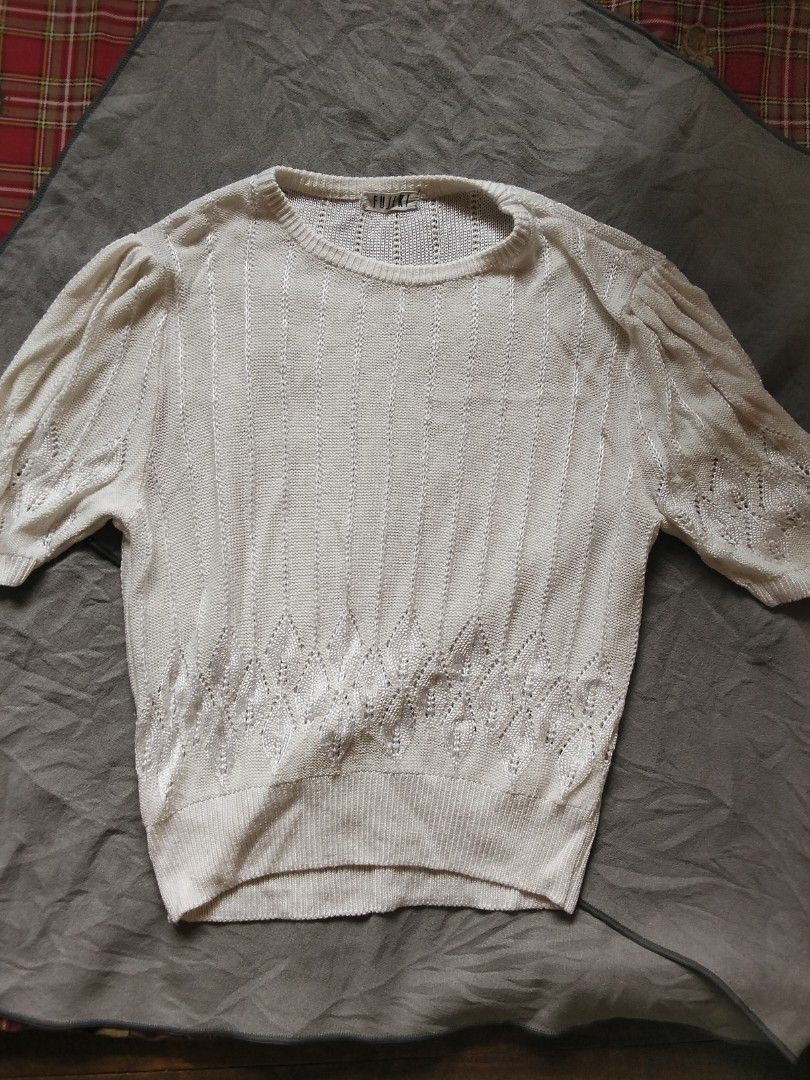 Knitted top (Category: Blouses) located in Baras. Submitted by lalahdresan (Listing ID 1466628292, Image 1). Description: Selection Euc No flaws Buy as is Limit expectations No return no exchange Jnt SF starts at 54 Thank for visiting ☺️.