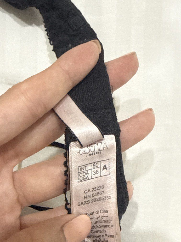 La Senza Black cotton bra (Category: Undergarments & Loungewear) located in Quezon City. Submitted by jad__os (Listing ID 1466714948, Image 2). Description: La Senza Black Bra (not push up) Size 36A Cotton.