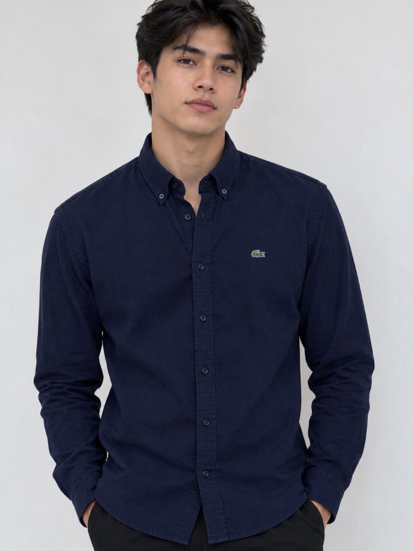 LACOSTE BUTTON DOWN LONGSLEEVE (Category: Tshirts & Polo Shirts ) located in Dumaguete. Submitted by kingepoy (Listing ID 1466673165, Image 1). Description: Size 41 / Medium - Large Mens Width 21 / Length 27-29 Excellent Condition 9.8/10 Color Rate No issues.