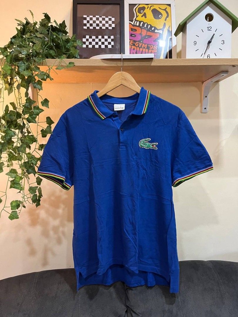 Lacoste Printed Big logo Poloshirt (Category: Activewear) located in Quezon City. Submitted by michypeachyy1 (Listing ID 1466606907, Image 1). Description: 750 plus shipping only XXL size no issues color rate 10/10 dimes 24 inches width 28 inches front length 30 inches back length.
