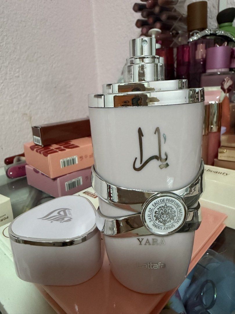 Lattafa Yara (Category: Fragrance & Deodorants) located in Paranaque City. Submitted by wakeupnmakeup.ph (Listing ID 1466743431, Image 3). Description: Authentic with box 95% full.