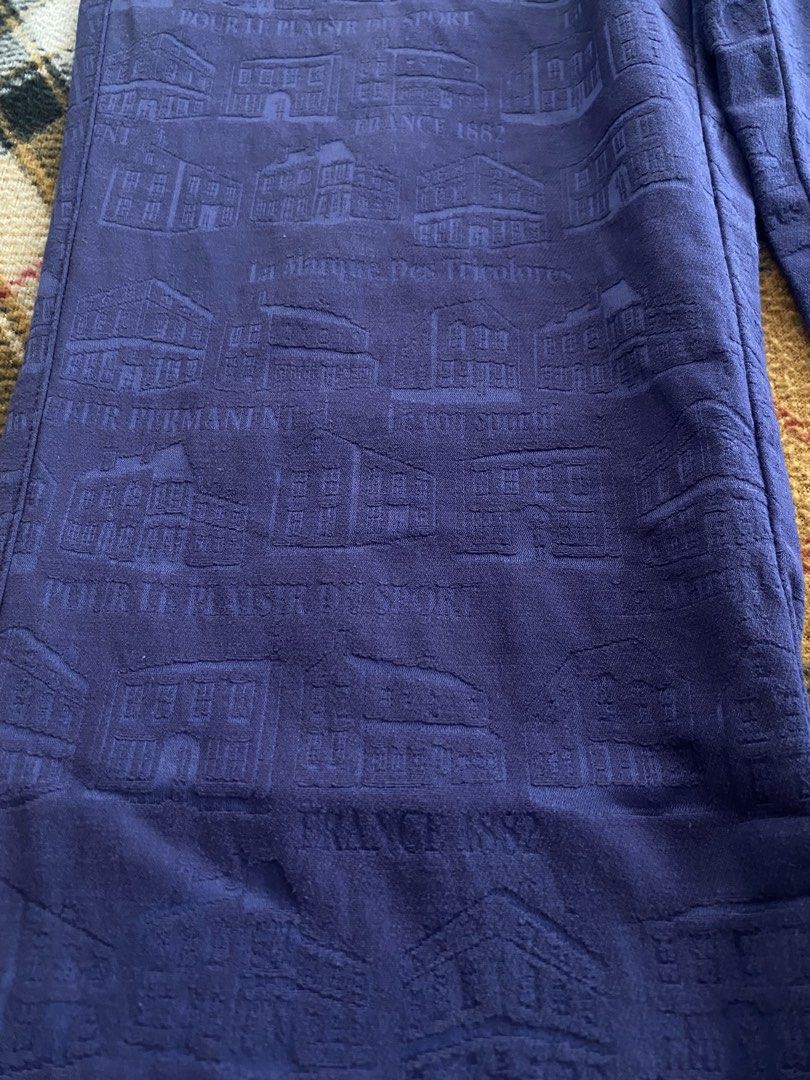 Le Coq Sportif golf pants (Category: Golf) located in Paranaque City. Submitted by jorvilbac140555 (Listing ID 1466566280, Image 3). Description: Selling my personal Le Coq Sportif Golf pants featuring a subtle tonal jacquard pattern inspired by French streets and buildings. 💯Legit Dimes W 30 can be stretched upto 32 L 37 Hem 6 3/4 Strechable Purple Prefers personal buyers Color may vary due to lighting Mode of payments Gcash Bank transfer to Se