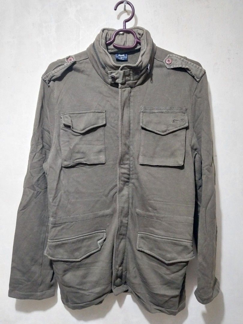 Le tigre Green Cargo Utility Jacket with Hood (Category: Coats, Jackets and Outerwear) located in Manila. Submitted by PrinceDani.Clothing (Listing ID 1466731664, Image 2). Description: le tigre army green hoodie jacket Medium 21in width 28in length excellent condition .