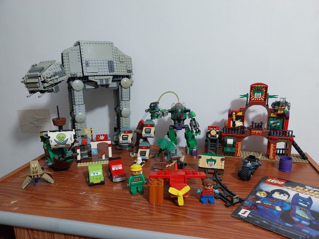 LEGO Original Lot (Category: Lego & Building Sets) located in Las Pinas. Submitted by artelierstudios.ph (Listing ID 1466694929, Image 1). Description: Selling the remainder of my secondhand lego collection as lot. take all for 3500 LEGO 6857 - heat glued joker sign due to brittle brown pieces. major yellowing. LEGO 6862 - missing pieces, minor yellowing. LEGO 6865 - no issues, intact. LEGO 75084 - minor yellowing on one side, stiff and fragile p