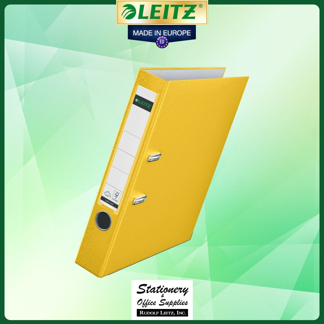 Leitz 1015 Black Lever Arch File Office Binder (Category: Stationery & School Supplies) located in Paranaque City. Submitted by rudolflietzinc (Listing ID 1466629198, Image 3). Description: - Authentic Leitz lever arch file made in Europe - Classic black color with a durable textured cover finish - Secure 2-ring mechanism for holding punched documents - Metal spine hole for easy shelf retrieval - Includes a spine label slot for easy subject taggi
