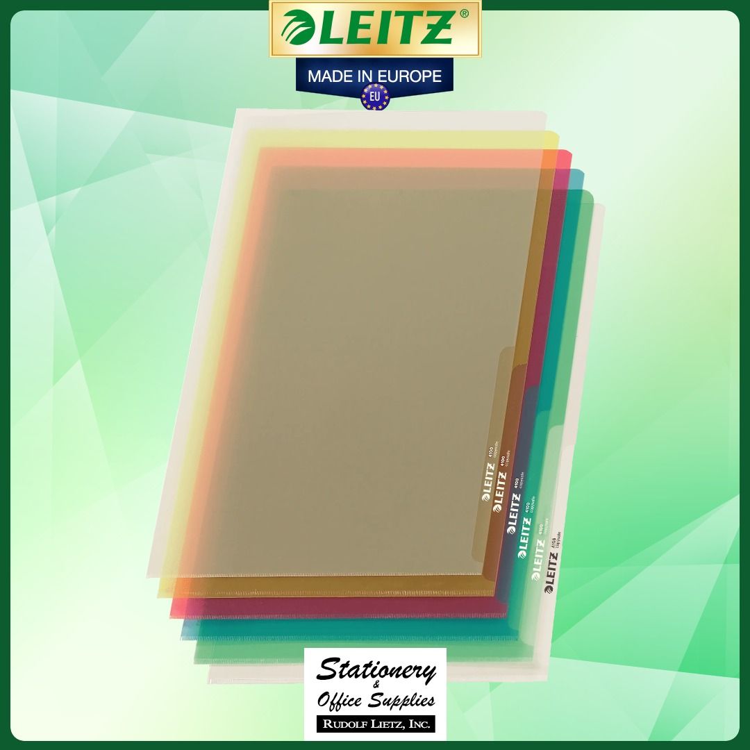 Leitz 4100 See-Through Conference Folders A4 (Category: Stationery & School Supplies) located in Paranaque City. Submitted by rudolflietzinc (Listing ID 1466647862, Image 3). Description: - Genuine Leitz 4100 conference folders in A4 size, made in Europe - Crafted from durable, crystal clear, and copysafe hard PVC film (150 micron thickness) - Open top and right side design with an extra-large cutout for effortless document insertion - Strong und