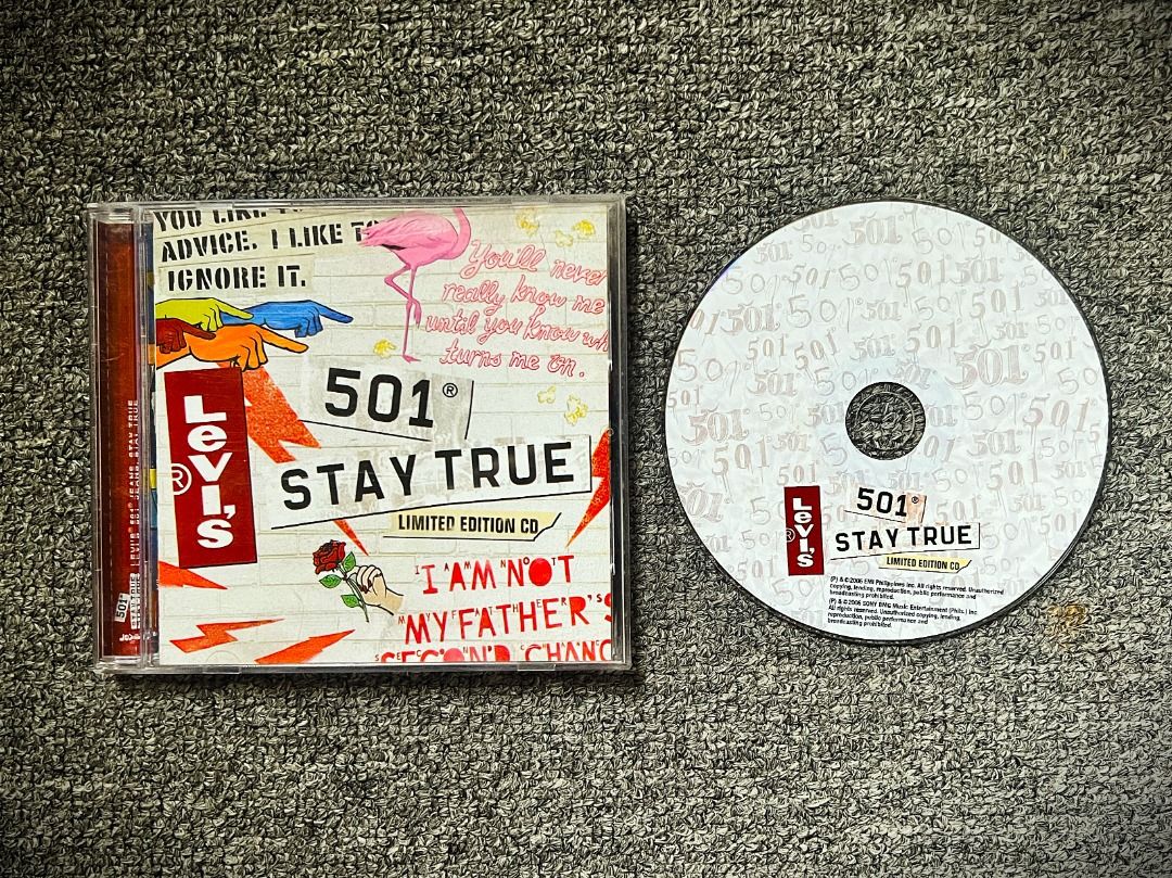 LEVI'S 501 (2006) Stay True Limited Edition Compilation CD (Category: CDs & DVDs) located in Cebu City. Submitted by lighterrecords (Listing ID 1466696902, Image 1). Description: Calling all OPM completists! Opening the vault for a very special, highly exclusive promotional release. This is the Levi's 501 Stay True Limited Edition CD (2006, EMI/Sony BMG). This was an exclusive brand-collaboration promo CD and was never sold in retail stores, maki