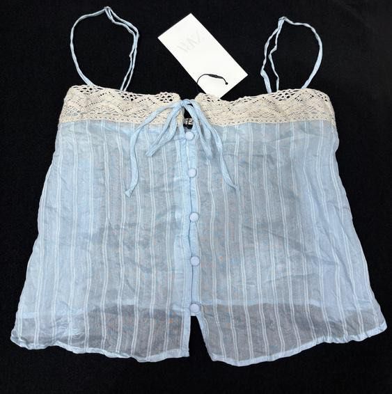 LF: Zara Romantic Strappy Top (Category: Sleeveless) located in Cebu City. Submitted by karo.declutters (Listing ID 1466624632, Image 1). Description: not selling ❕ i’m looking for someone who’s selling this specific top :)) lmk how much you’re selling it photos used are not mine!.
