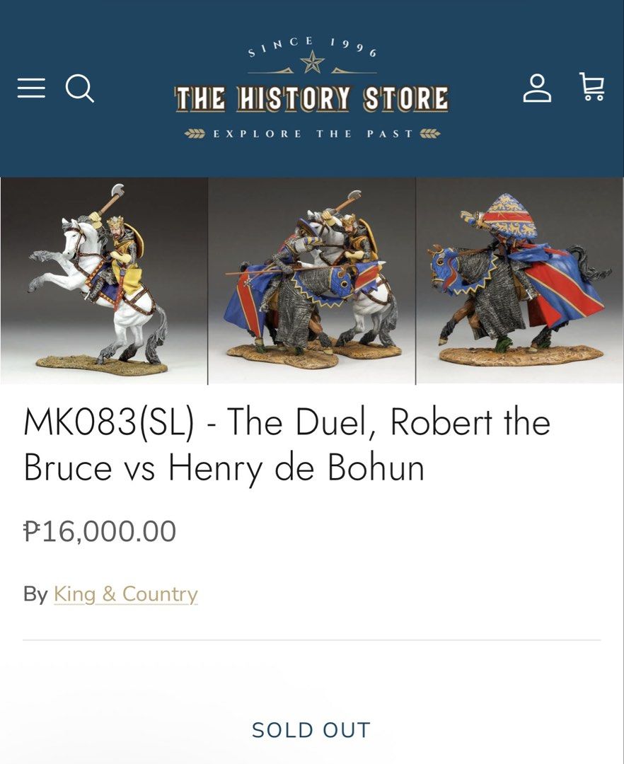 Limited Edition Robert the Bruce & Henry de Bohun (Category: Vintage Collectibles) located in Manila. Submitted by prelovedbyramiah (Listing ID 1466699320, Image 2). Description: limited edition .