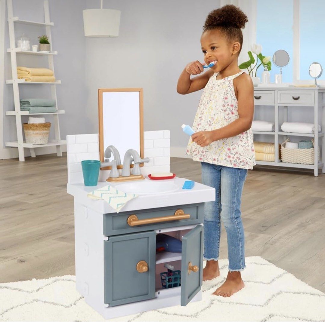 Little Tikes First Bathroom Sink (Category: Kids Toys) located in Taytay. Submitted by y71054 (Listing ID 1466730120, Image 2). Description: MAKE MORNING ROUTINES FUN WITH REALISTIC PRETEND PLAY! Transform daily hygiene habits into exciting playtime with the Little Tikes First Bathroom Sink! This super-realistic play sink helps little ones learn important self-care skills while having a blast pretending to be just like mom and dad. FEATURES THAT 