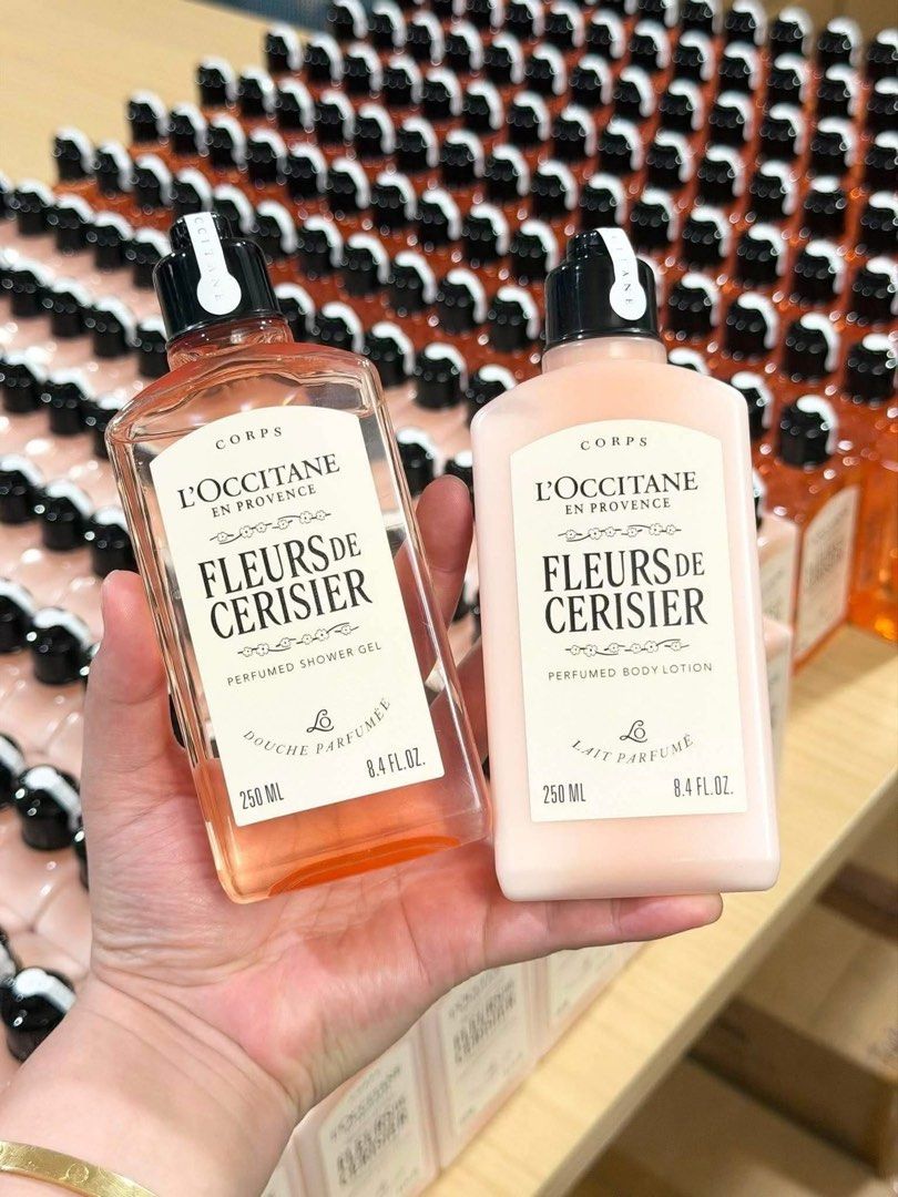 Lo ccitane Cherry Blossom (new packaging) (Category: Body Care) located in Pasay City. Submitted by rawzaleen (Listing ID 1466768628, Image 1). Description: Lo ccitane Cherry Blossom (new packaging) Shower gel 250ml Body lotion 250ml Php 1599 each.