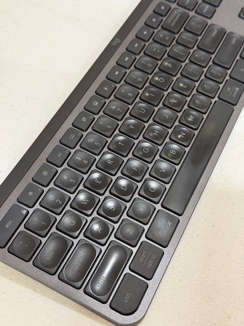 Logitech MX Keys S Wireless Illuminated Keyboard (Category: Computer Keyboard) located in Makati City. Submitted by ajbt13 (Listing ID 1466614204, Image 2). Description: - Model: Logitech MX Keys S Wireless Keyboard - Color: Graphite - Layout: Full-size with numeric keypad - Features: Advanced smart backlighting and Easy-Switch technology for multiple devices - Inclusions: Original retail box, charging cable, and Logi Bolt receiver - Condition: E