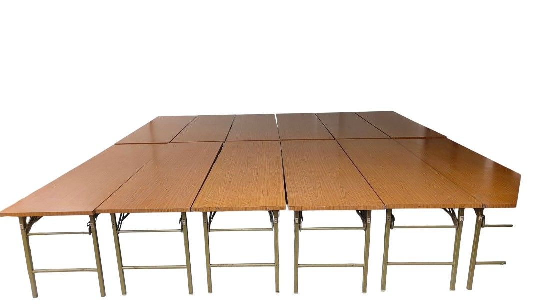Long Folding Table (Category: Tables & Sets) located in Mexico. Submitted by mgracejapansurplus (Listing ID 1466617813, Image 1). Description: NEW ARRIVAL 🔥 JAPAN SURPLUS 🇯🇵 ▪️Long Folding Table ✨ - Light wood-grain top, smooth & flat surface - Sturdy steel base folding legs — strong & stable - Foldable design — easy to carry, store & save space - Perfect for events, gatherings, dining, or extra workspace - Clean, durable, ready to use. Dimens